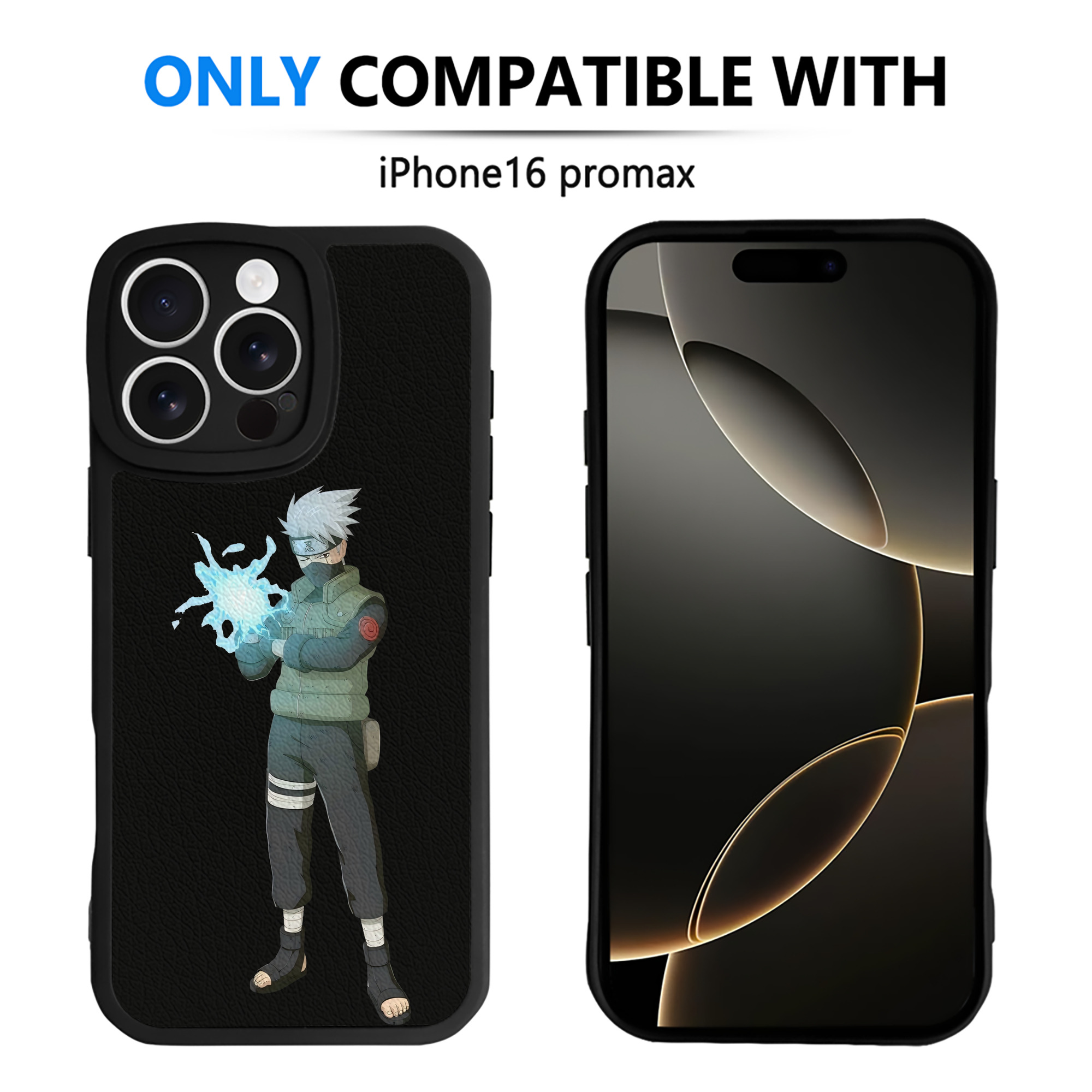 （画像用） NARUTO -ナルト- はたけ カカシ Hatake Kakashi 【iPhone 16シリーズ対応】シリコンスマホケース（レザー調） 材質：シリコン